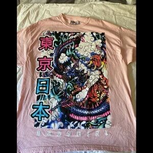 Popular poison Tokyo baby girl dragon vs tiger tee medium